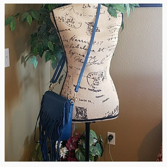 Blue Fringe Crossbody - Picture 3 of 3